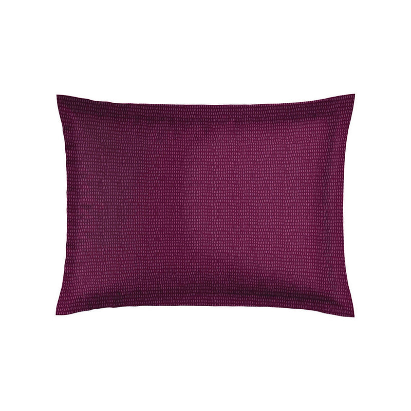 Arty Flowers - Taie D'Oreiller Satin De Coton Pollen / Plum Dark Blue Prune