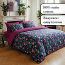 Arty Flowers - Taie De Traversin Satin De Coton Pollen Prune
