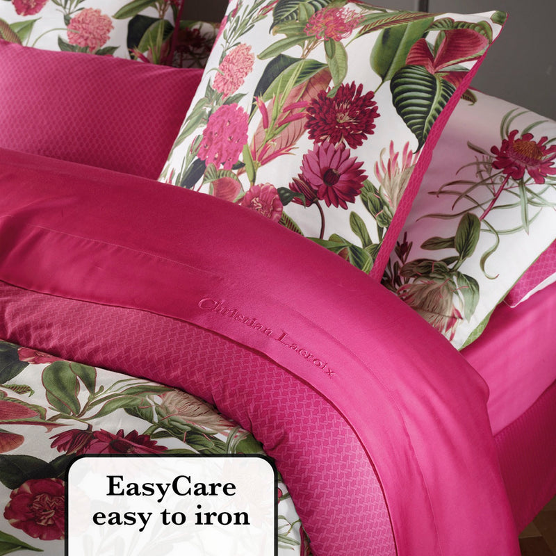 Garden - Taie D'Oreiller Satin De Coton Garden Fuchsia