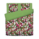 Garden - Housse De Couette + Taie(s) D'Oreiller Satin De Coton Garden Vert