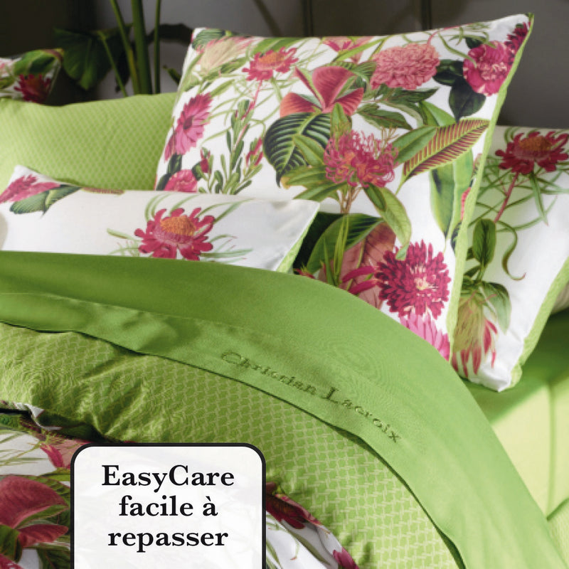 Garden - Housse De Couette + Taie(s) D'Oreiller Satin De Coton Garden Vert