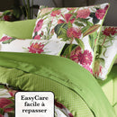 Garden - Housse De Couette + Taie(s) D'Oreiller Satin De Coton Garden Vert