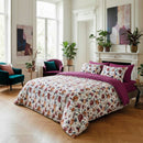 Arty Flowers - Housse De Couette + Taie(s) D'Oreiller Satin De Coton Arty Flowers Blanc