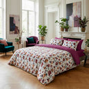 Arty Flowers - Taie D'Oreiller Satin De Coton Pollen / Plum White Prune