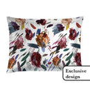 Arty Flowers - Taie D'Oreiller Satin De Coton Pollen / Plum White Prune