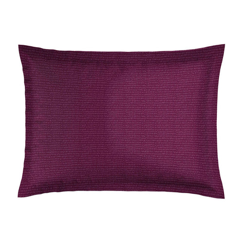 Arty Flowers - Taie D'Oreiller Satin De Coton Pollen / Plum White Prune