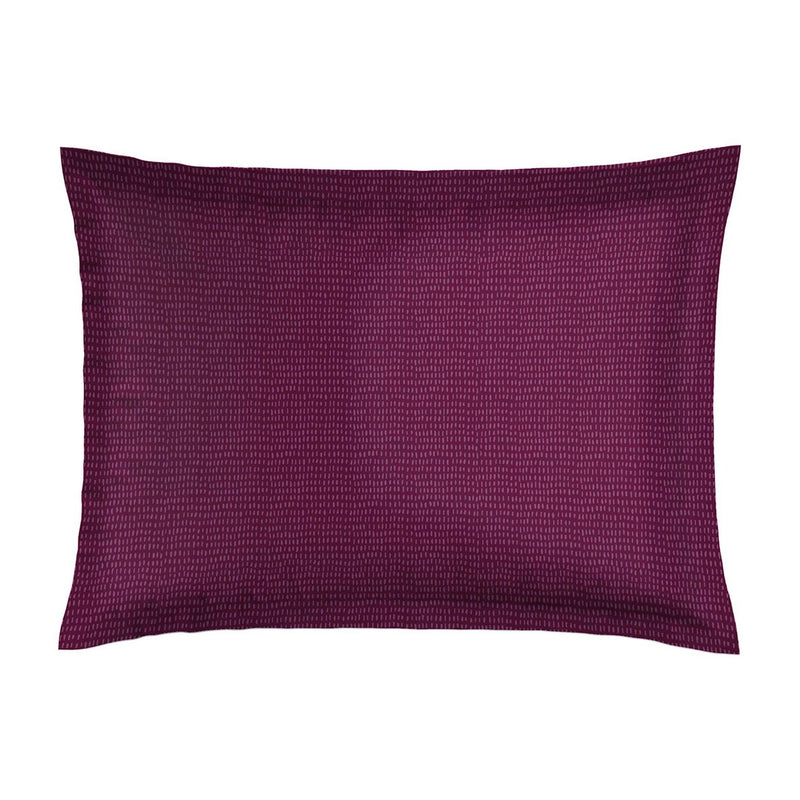 Arty Flowers - Taie D'Oreiller Satin De Coton Pollen / Plum White Prune