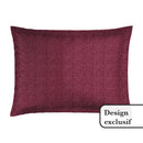 Fleurs Pastel - Taie D'Oreiller Satin De Coton Pollen / Fleurs Pastel Bordeaux