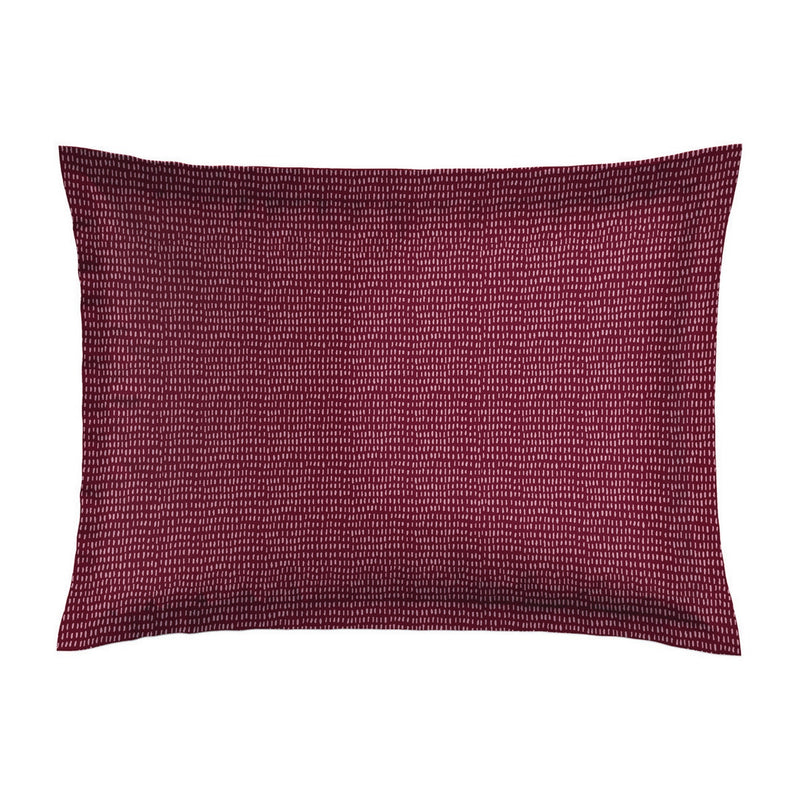 Fleurs Pastel - Taie D'Oreiller Satin De Coton Pollen / Fleurs Pastel Bordeaux