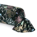 Fleurs Pastel - Taie De Traversin Satin De Coton Fleurs Pastel Noir