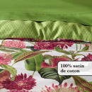 Garden - Drap Plat Satin De Coton Garden Micro Vert