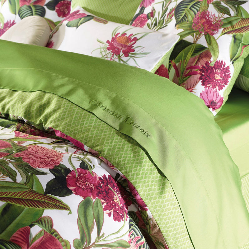 Garden - Drap Plat Satin De Coton Garden Micro Vert