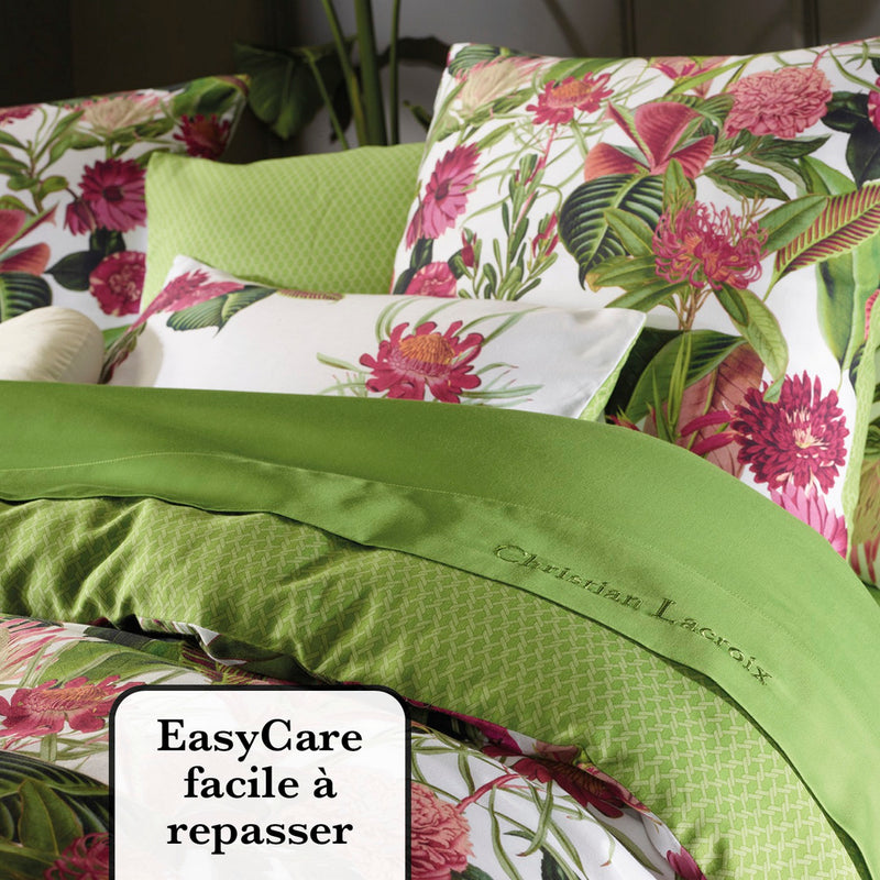 Garden - Set De 2 Taies D'Oreiller Satin De Coton Garden Vert