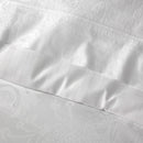 Jacquard - Housse De Couette + Taie(s) D'Oreiller Satin De Coton Tissé Jacquard Arles Blanc