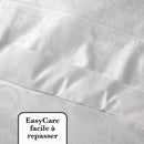 Jacquard - Housse De Couette + Taie(s) D'Oreiller Satin De Coton Tissé Jacquard Arles Blanc