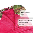 Garden - Peignoir Avec Capuche En Coton Ultra Absorbant - Garden Fuchsia