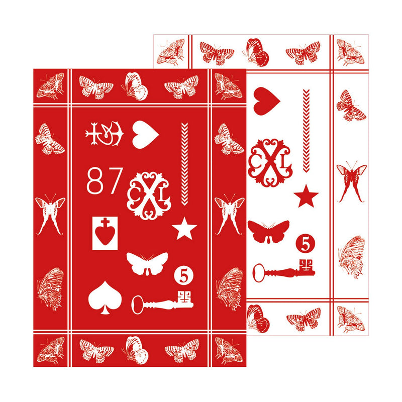 Amulette - Set De 2 Torchons Amulette Rouge / Blanc