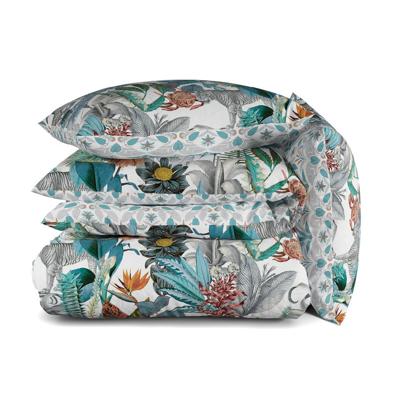 Zanzibar - Housse De Couette + Taie(s) D'Oreiller Satin De Coton Zanzibar Blanc