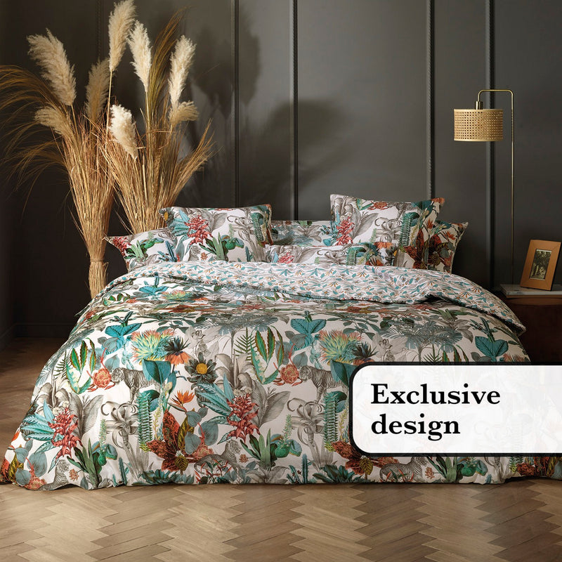 Zanzibar - Housse De Couette + Taie(s) D'Oreiller Satin De Coton Zanzibar Blanc