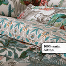 Zanzibar - Housse De Couette + Taie(s) D'Oreiller Satin De Coton Zanzibar Blanc
