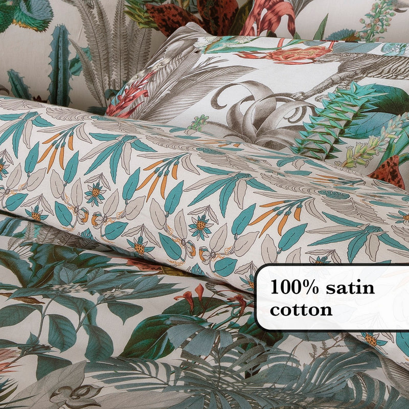 Zanzibar - Housse De Couette + Taie(s) D'Oreiller Satin De Coton Zanzibar Blanc