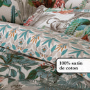 Zanzibar - Housse De Couette + Taie(s) D'Oreiller Satin De Coton Zanzibar Blanc