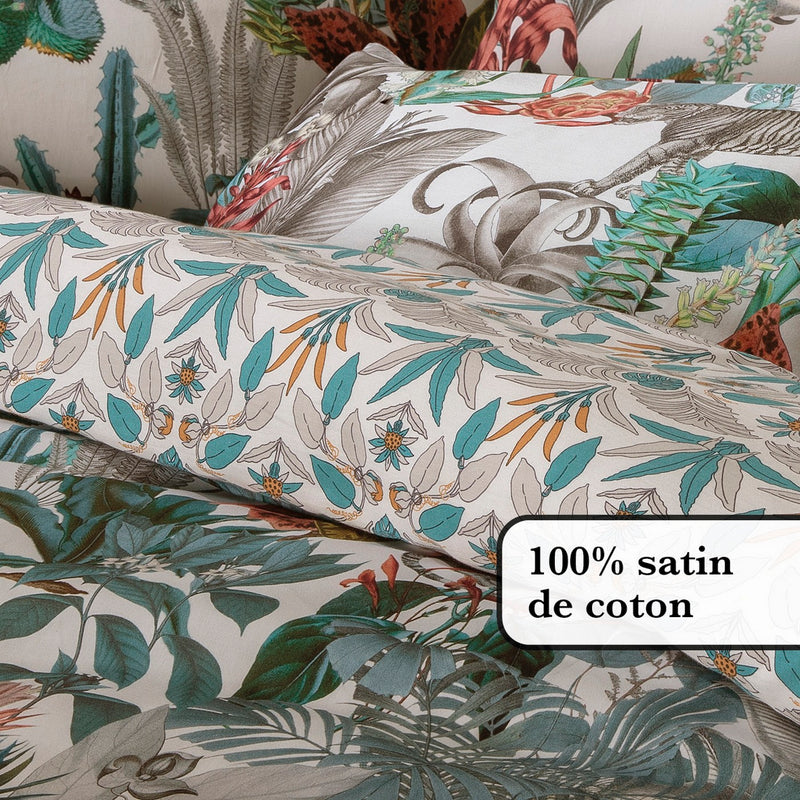 Zanzibar - Housse De Couette + Taie(s) D'Oreiller Satin De Coton Zanzibar Blanc