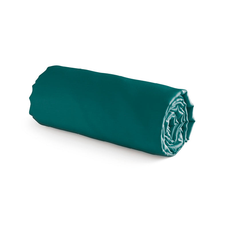 Zanzibar - Drap-Housse Satin De Coton Uni Vert