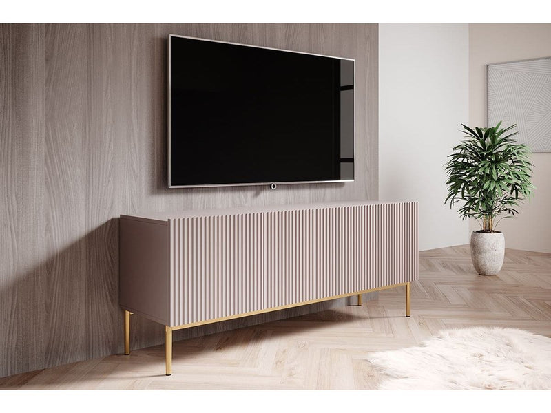 Kasha - Meuble Tv - Pieds Or - 2 Tailles