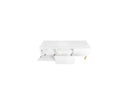 Kasha - Meuble Tv - Pieds Or - 2 Tailles