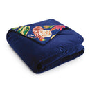 Jardin Tropical - Boutis/Couvre-Lit En Satin De Coton Et Velours Extra Doux Piqué - Jardin Tropical Bleu