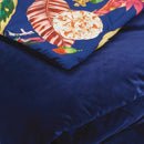 Jardin Tropical - Boutis/Couvre-Lit En Satin De Coton Et Velours Extra Doux Piqué - Jardin Tropical Bleu