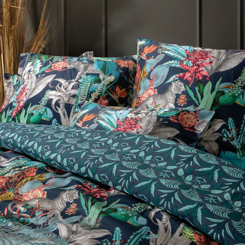Zanzibar - Set De 2 Taies D'Oreiller Satin De Coton Zanzibar Bleu