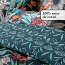 Zanzibar - Set De 2 Taies D'Oreiller Satin De Coton Zanzibar Bleu