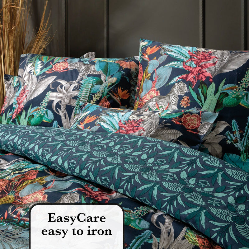 Zanzibar - Set De 2 Taies D'Oreiller Satin De Coton Zanzibar Bleu