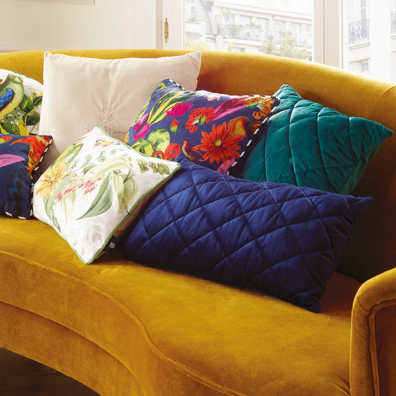 Housse De Coussin Bleu