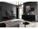 Kasha - Meuble Tv - Pieds Or - 2 Tailles