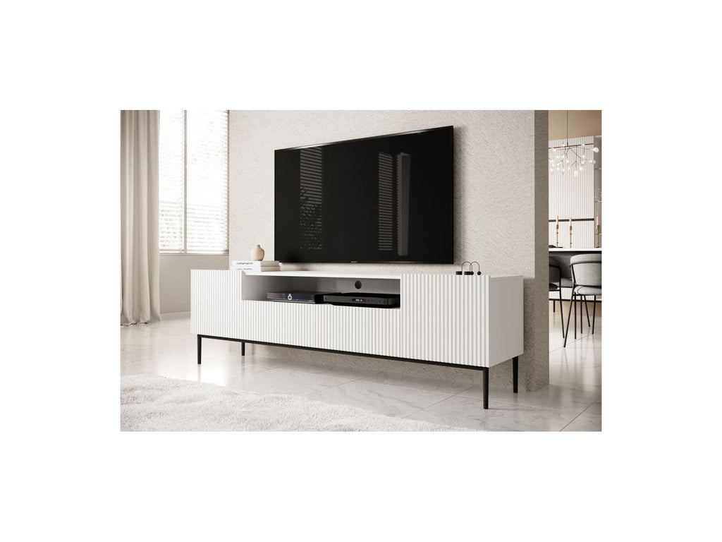 Kasha - Meuble Tv Avec Niche - Pieds Noirs