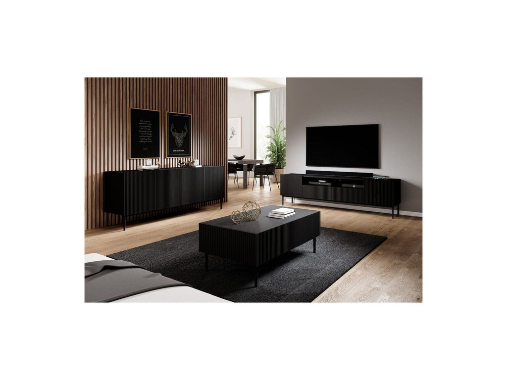 Kasha - Meuble Tv Avec Niche - Pieds Noirs