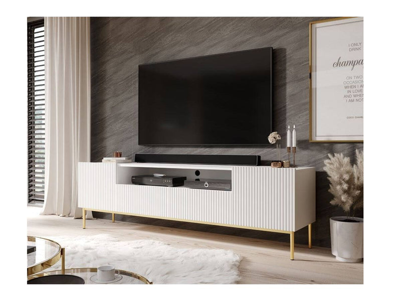 Kasha - Mueble TV con nicho - Patas doradas