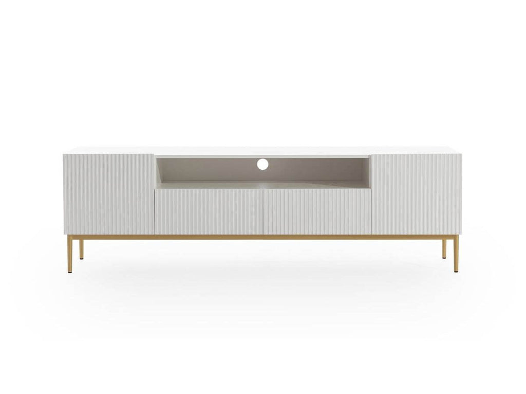 Kasha - TV Unit with Open Compartment - Gold Legs