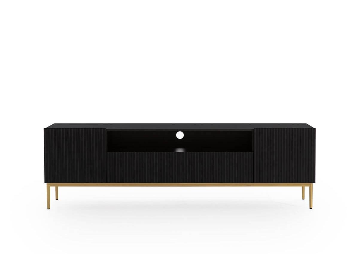 Kasha - TV Unit with Open Compartment - Gold Legs