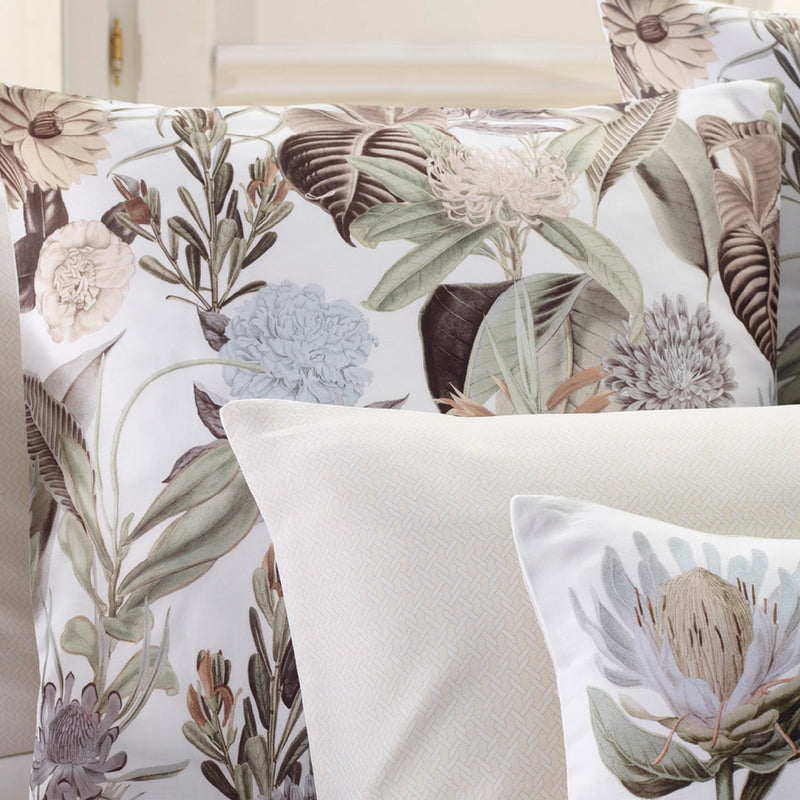 Garden - Set De 2 Taies D'Oreiller Satin De Coton Garden Taupe