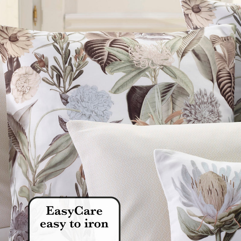 Garden - Set De 2 Taies D'Oreiller Satin De Coton Garden Taupe