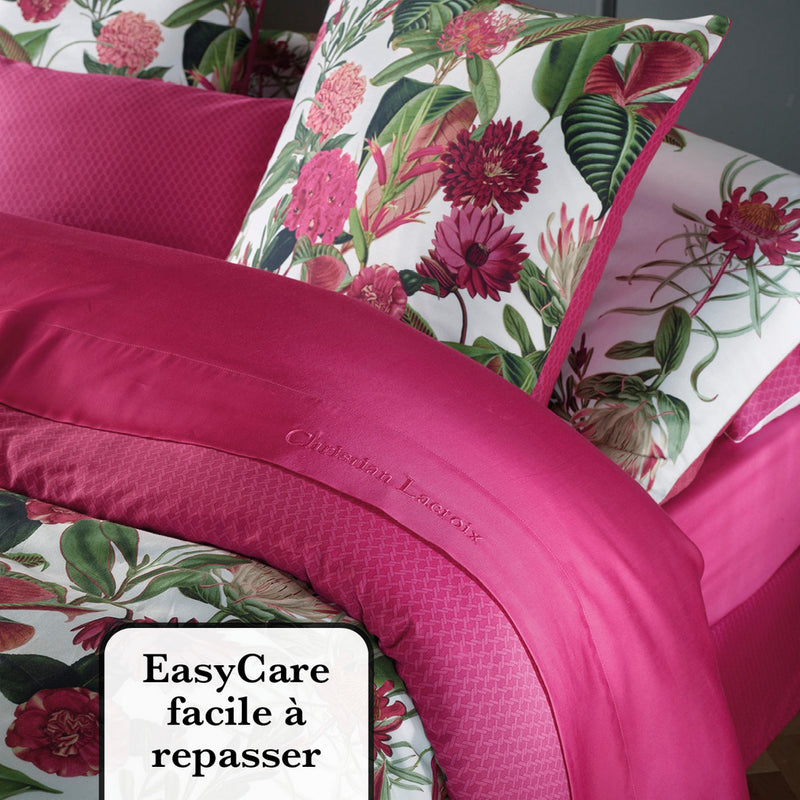 Garden - Set De 2 Taies D'Oreiller Satin De Coton Garden Fuchsia