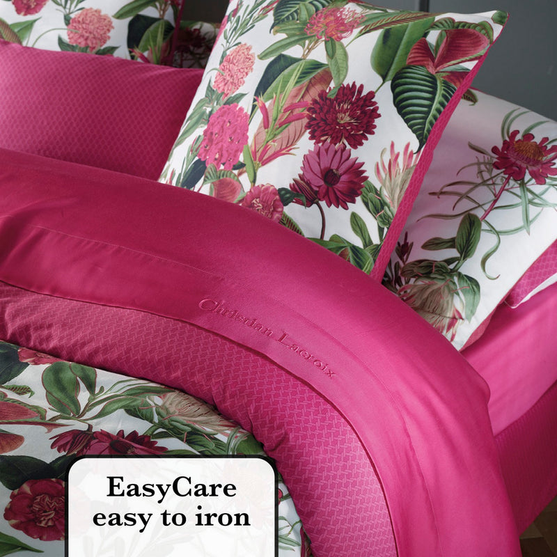Garden - Set De 2 Taies D'Oreiller Satin De Coton Garden Fuchsia