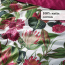 Garden - Set De 2 Taies D'Oreiller Satin De Coton Garden Fuchsia