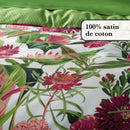 Garden - Set De 2 Taies D'Oreiller Satin De Coton Garden Vert