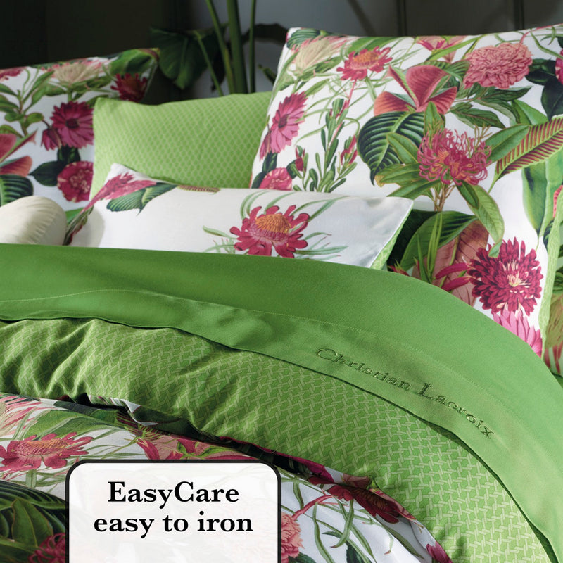 Garden - Set De 2 Taies D'Oreiller Satin De Coton Garden Vert