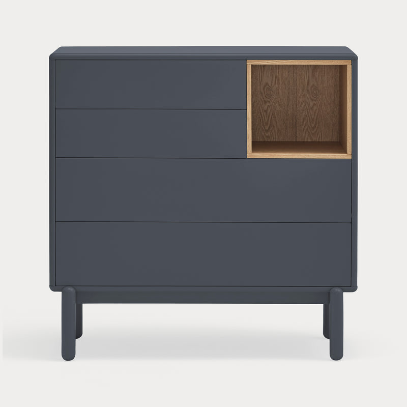 Corvo - Commode - Gris Anthracite & Chêne